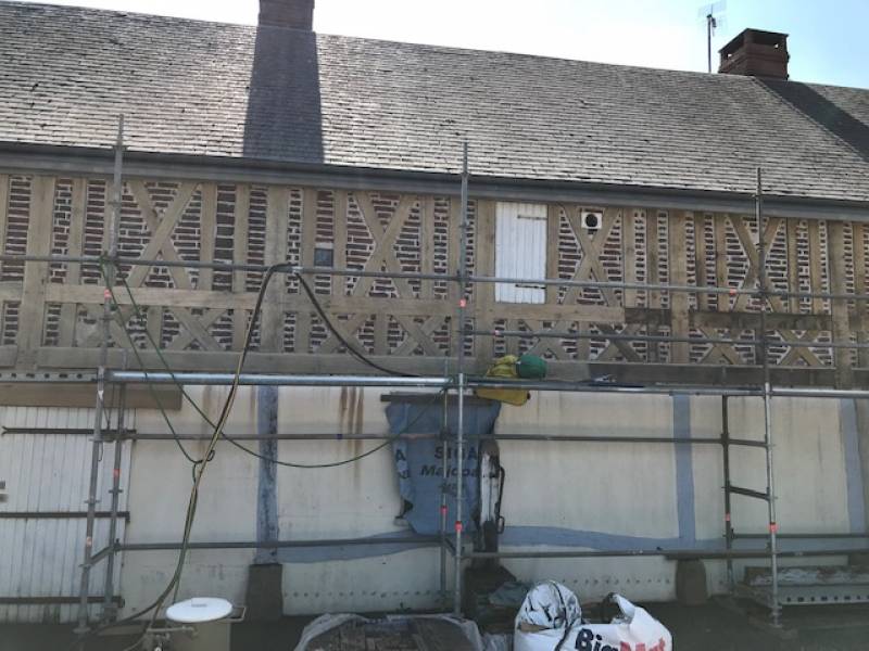 Refection d'un pan de bois traditionnel  - Cany-Barville