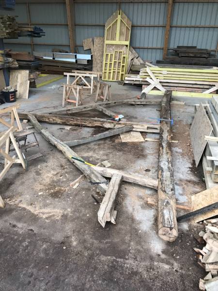 Réalisation d'une charpente et vaigrage en chêne rouge proche Rouen (76)