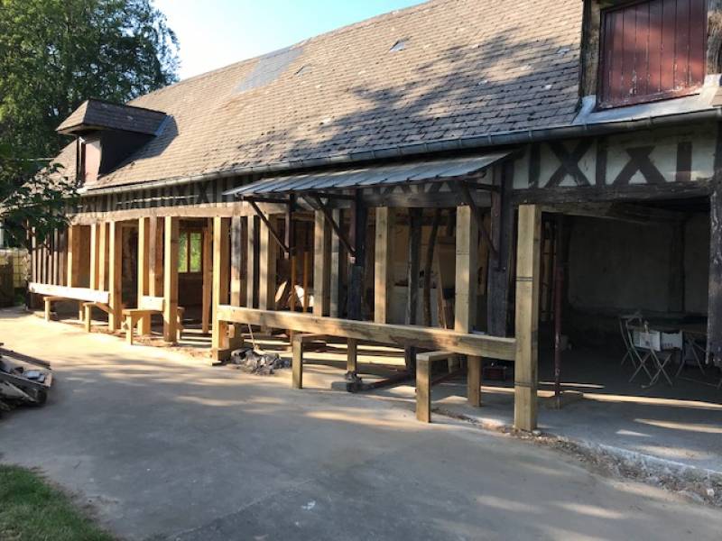 Remontage du pan de bois