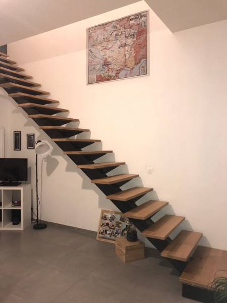 Escalier bois métal 