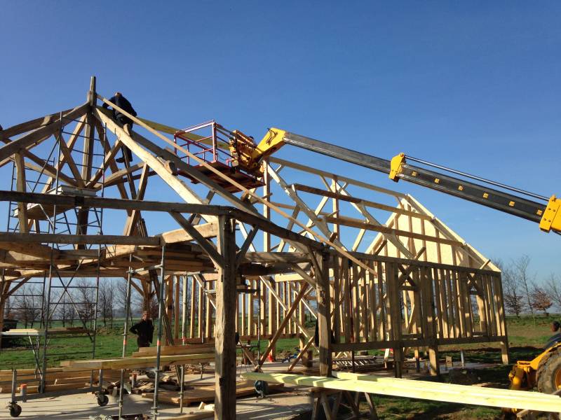Charpente traditionnelle et réhabilitation ancien manège près de Fauville-en-Caux